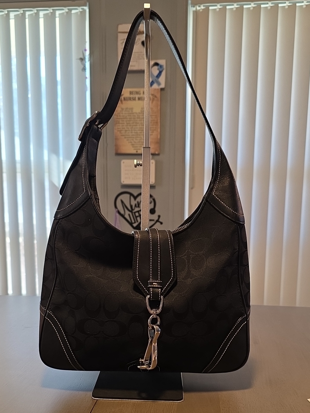 Coach Hamilton Signature Canvas Hobo Shoulder Bag - Picture 1 of 10